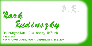 mark rudinszky business card